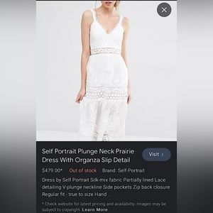 Aqua self portrait dress.  Sz XS